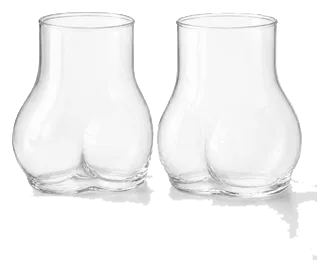 Clear 450.0 oz. 2-Piece Crystal Sculptural Drinking Glass Set, 450ml Novelty Cups for Beer, Whiskey, and Cocktails