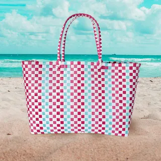 Basket Weave Oversized Tote Bag / Shoulder Bag