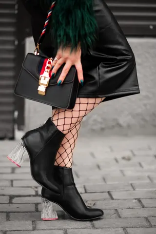 Photo with handbag and high heels