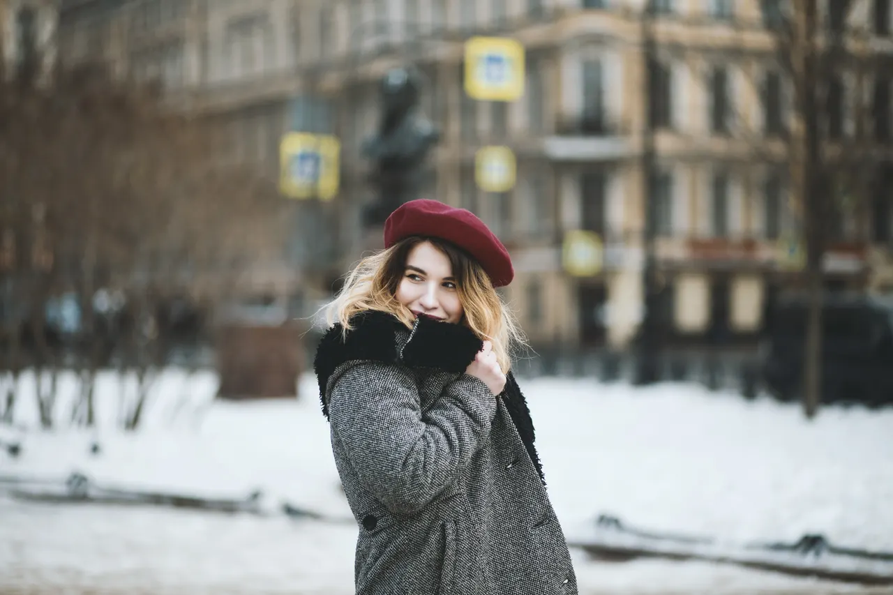 Photo with coat and hat