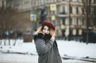 Photo with coat and hat