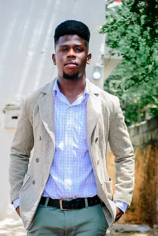 Photo with shirt, trousers and belt