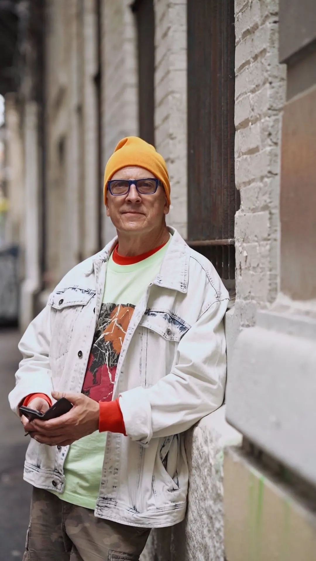 Video with hat and jacket