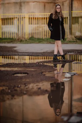 Photo with coat, boots and shoes