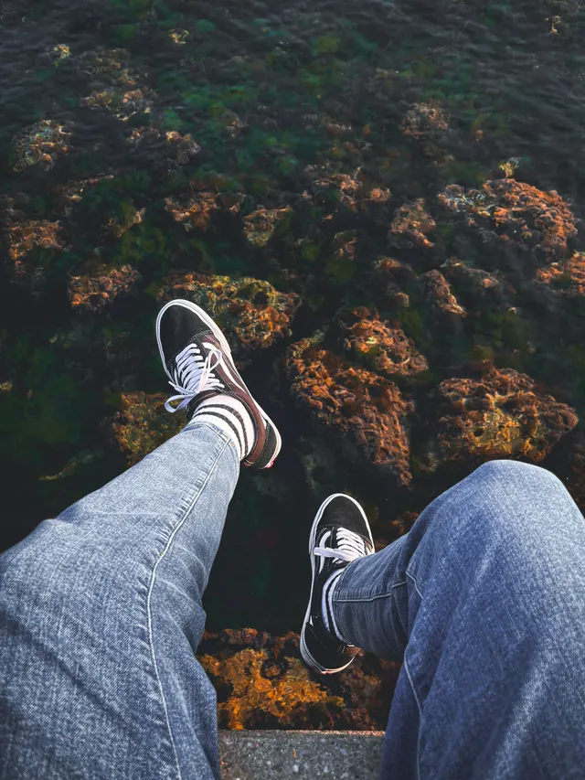 Photo with sneakers and sock